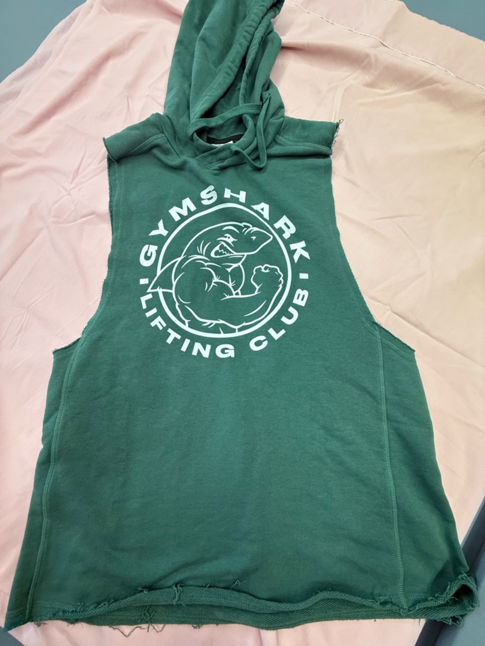 Gymshark Men’s Forest Green Lifting Club Sleeveless Hoodie
